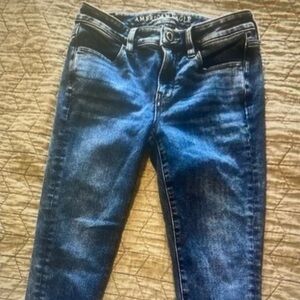 American Eagle High Rise Jegging Size 4 Short Super Stretch Light Wash